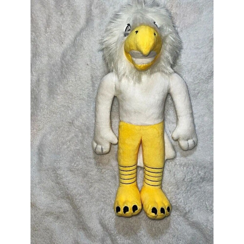 Eagle Sky Bird Plush Stuffed Animal, 13 in, White Yellow Black, Retired
